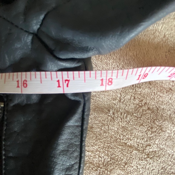 NWT Dark Grey Military Style Faux Leather Studded Jacket,  Size M - Picture 8 of 11